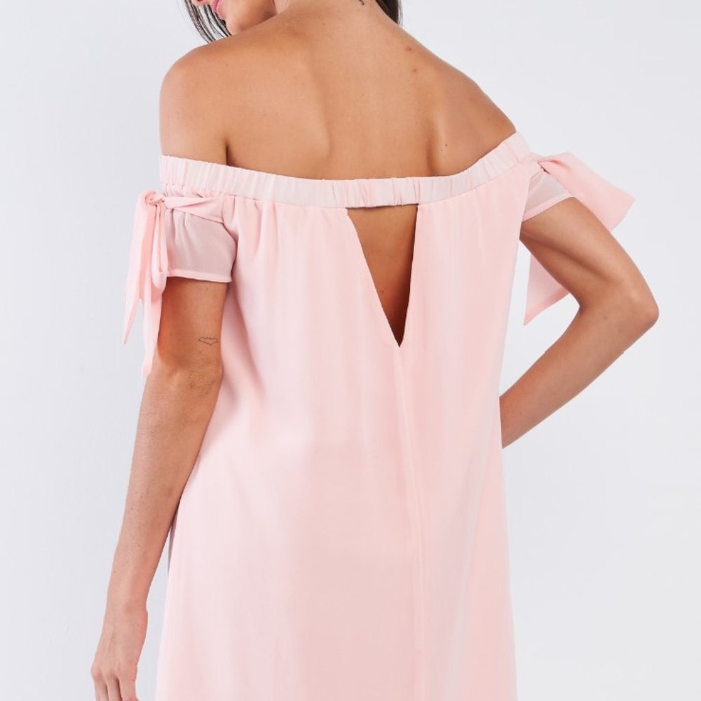 Peach Pink Loose Dress - Picture 2 of 5